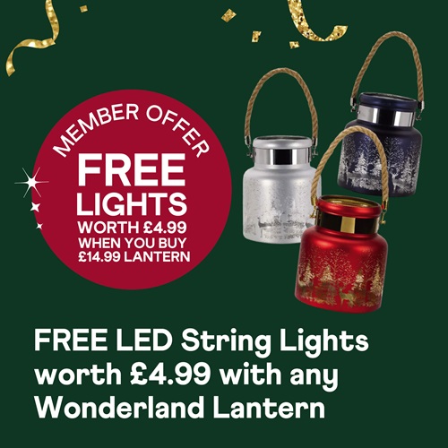 Free String Lights with Wonderland Lantern